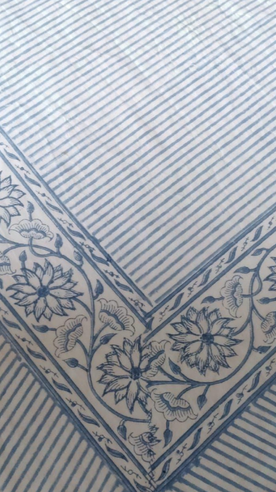 Santorini Stripe 108" Round Tablecloth